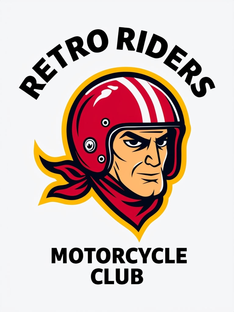 Vintage Retro Riders Motorcycle Club T-Shirt Design