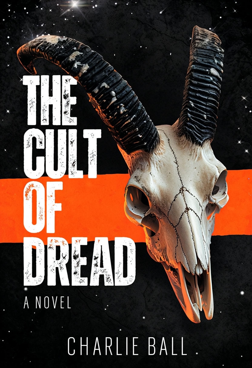 Eerie Goat Skull Design for The Cult of Dread Book Cover