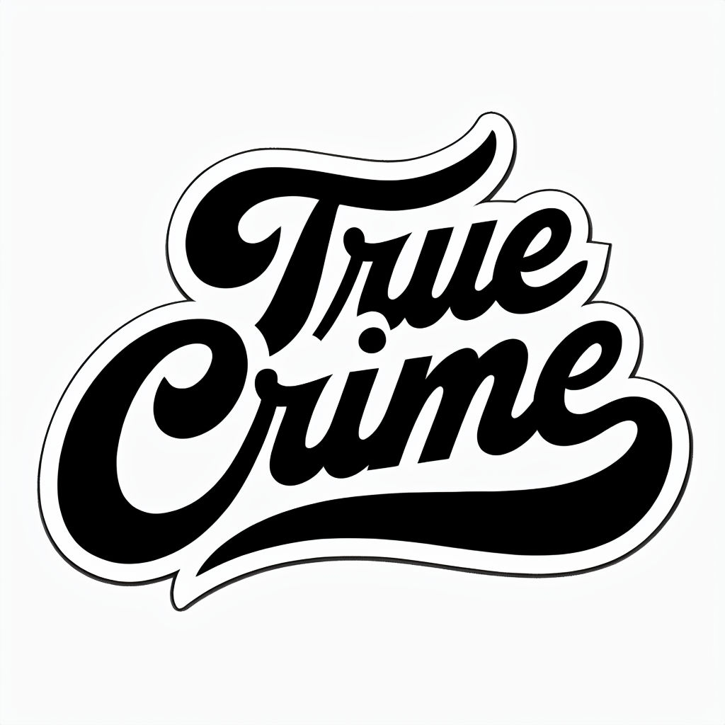 Dynamic True Crime Logo with Playful Typography Sticker - Playground