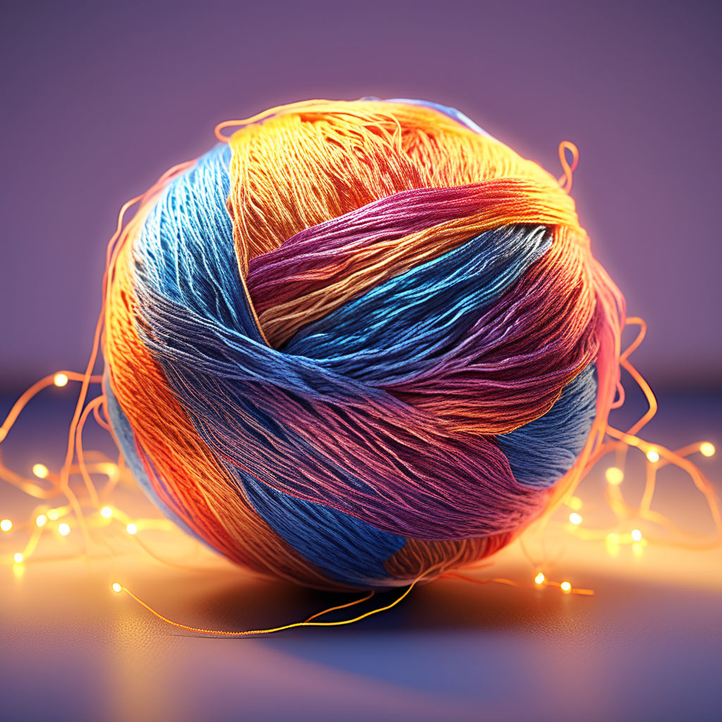 Sun emblem emblazoned on a sphere of yarn by Маргарита Абрамова ...