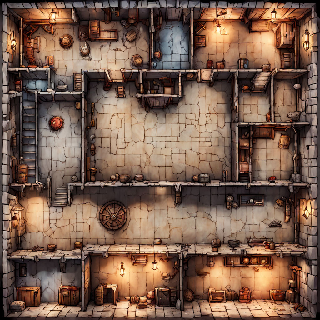 DnD battlemap, basement by Татьяна Гурьева - Playground