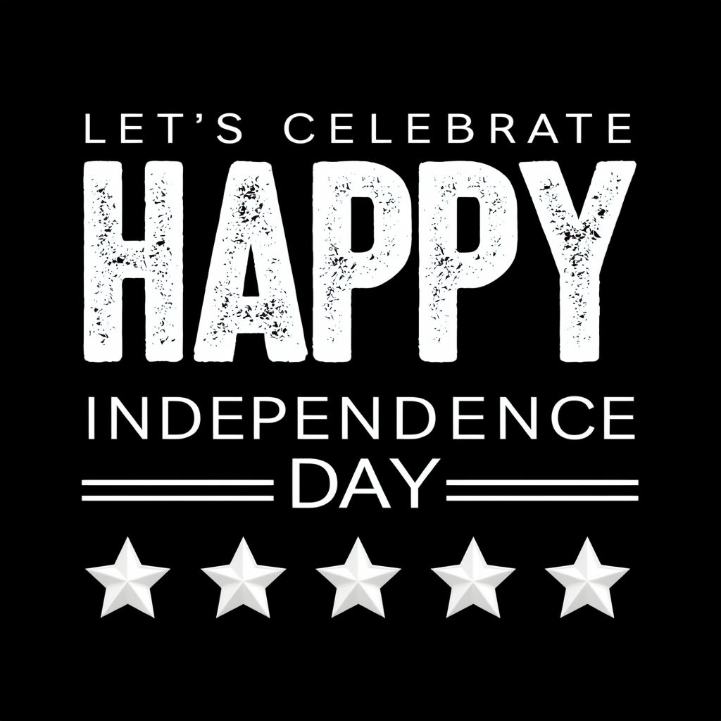 Happy Independence Day Celebration Typography T-Shirt