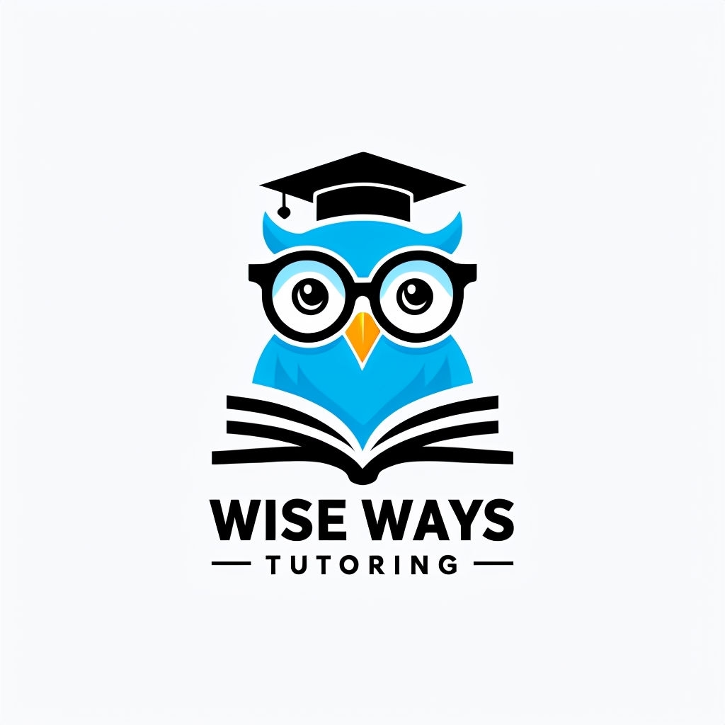 Minimalist Blue Owl Logo for Educational Tutoring Services Logo