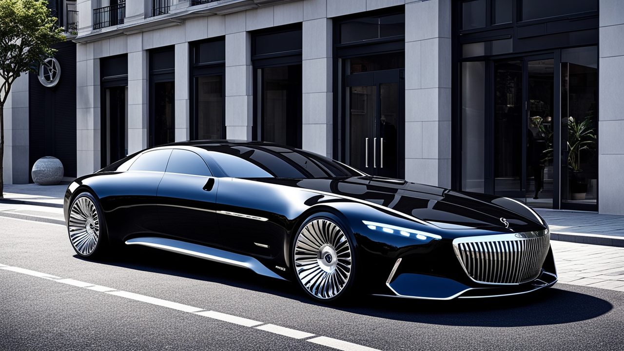 Create a fully realistic image of the new 2025 Mercedes Mayb... by ...