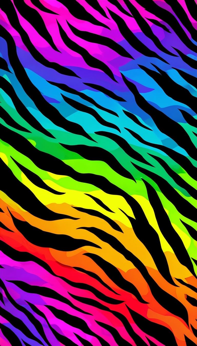 Vibrant Neon Zebra Stripes Abstract Design Phone Case Cover