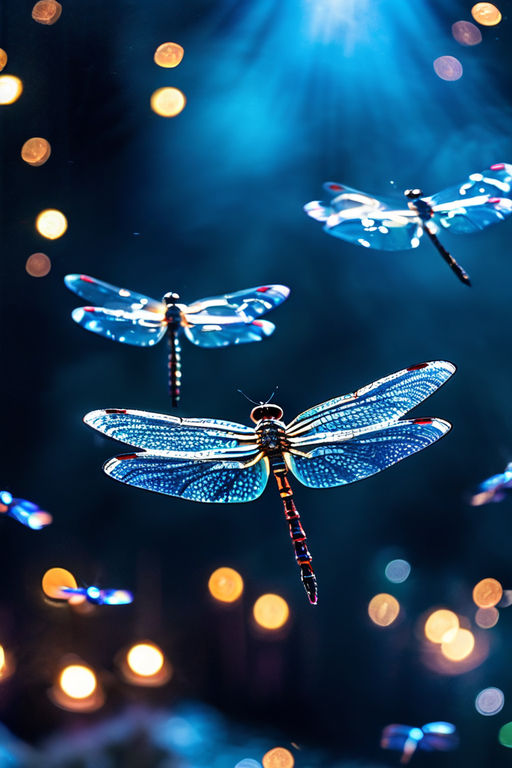 A lively circus performance where acrobatic dragonflies soar... by Andy ...