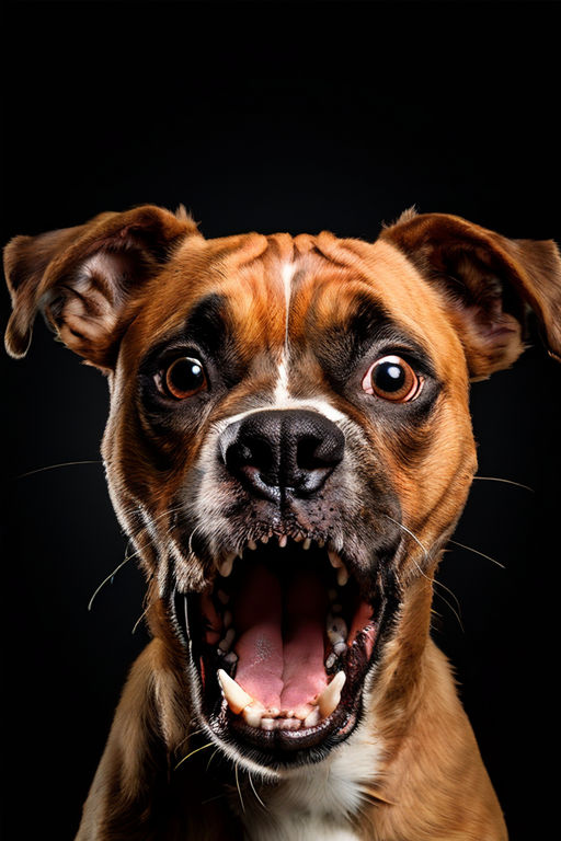 Crazy mad boxer dog head by Run Lo - Playground