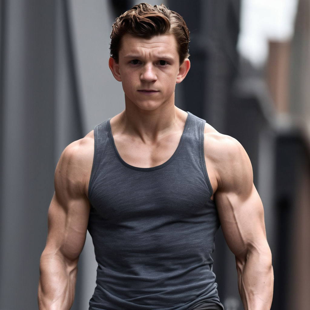 Muscular tom holland by B - Playground