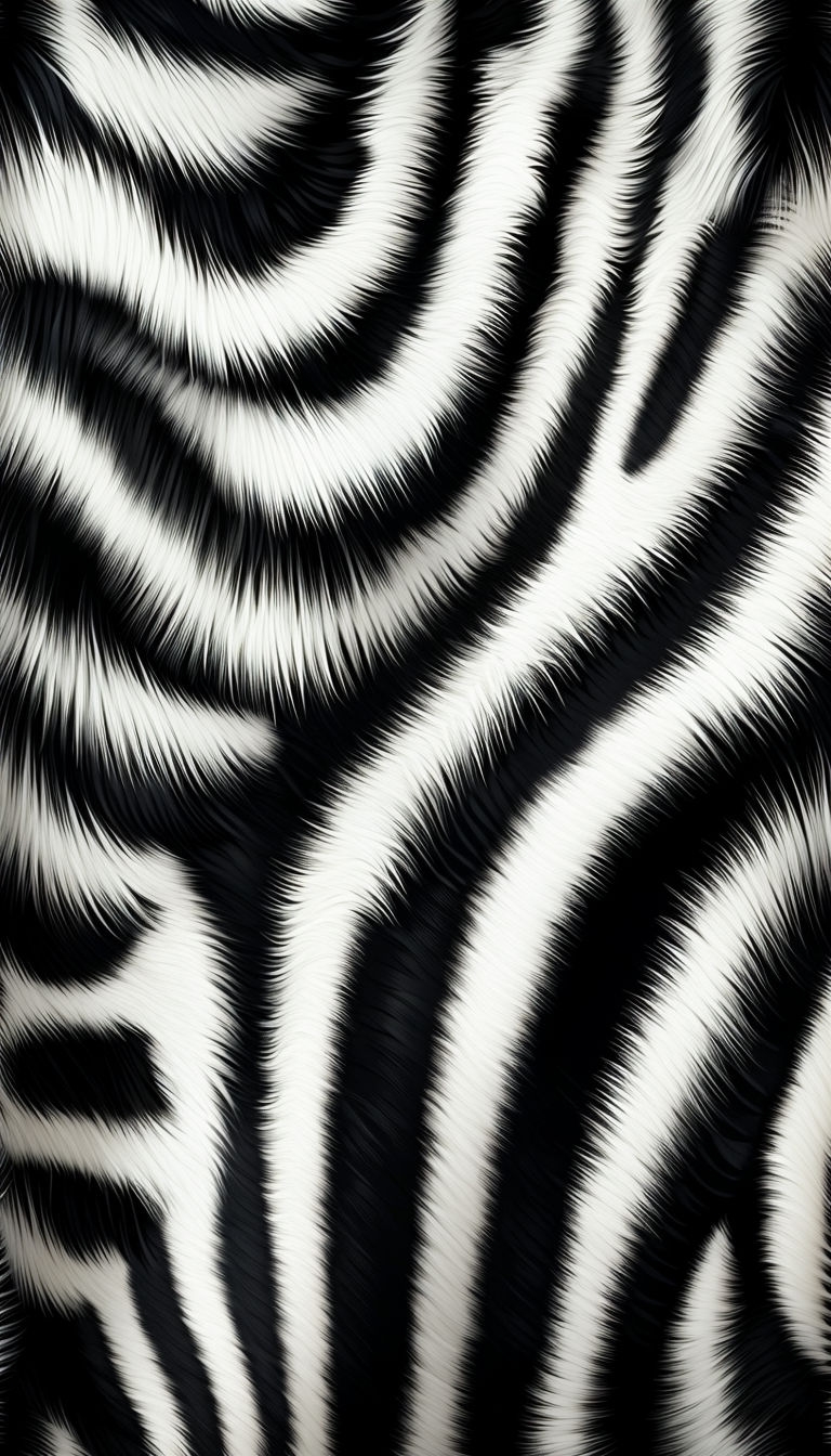 Intricate Zebra Fur Pattern Digital Illustration for Phone Case Cover