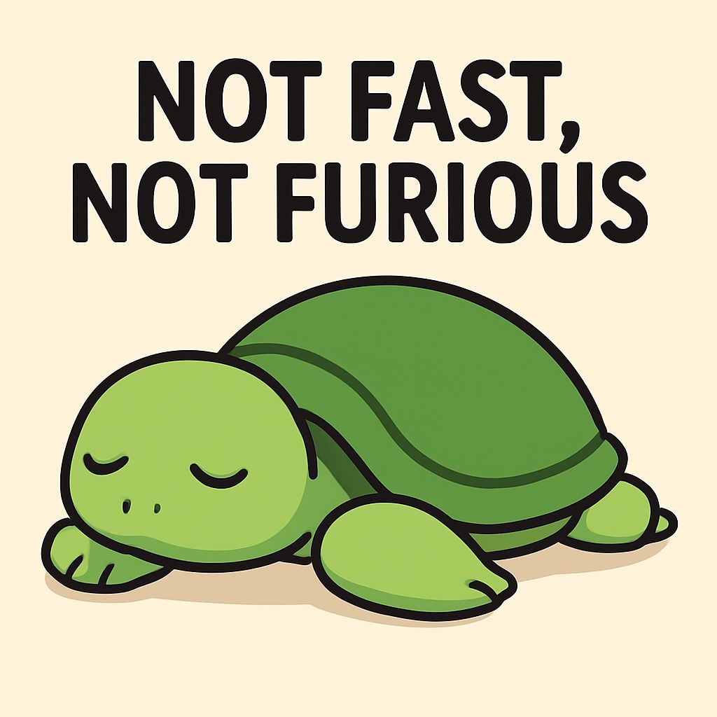 Playful Light Green Turtle with Humorous Text Mug