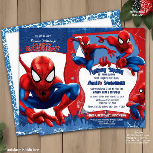 Editable Spiderman Birthday Invitation Template by Widianto Pratama ...