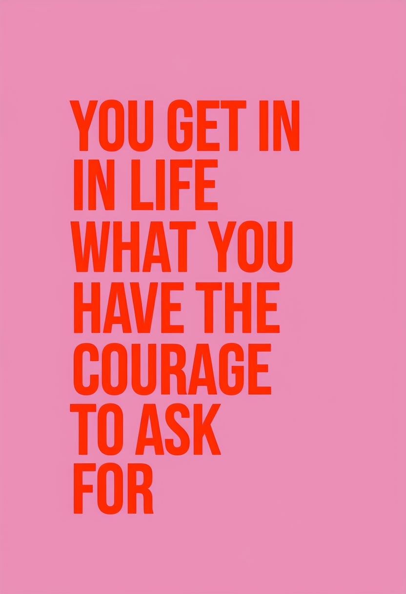 Courage to Ask for What You Want Motivational Poster