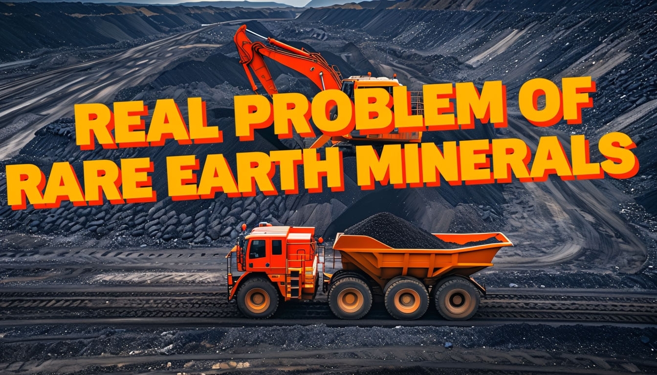 Real Problem of Rare Earth Minerals YouTube Thumbnail Design Social Media Post