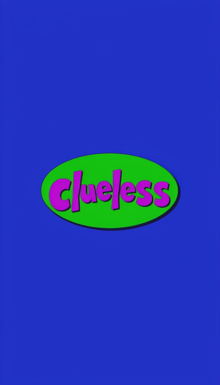 Playful Clueless Oval Logo on Royal Blue Background Phone Case Cover