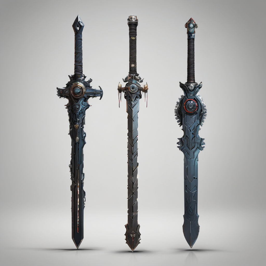 Cyberpunk and dark futuristic sword concept art. sword whole... by Кира ...