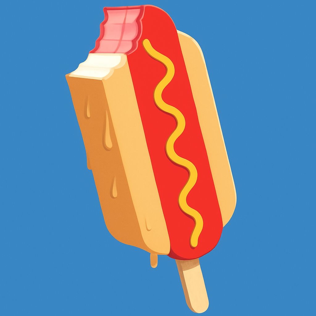 Delicious Ice Cream on a Stick Digital Art Illustration Art