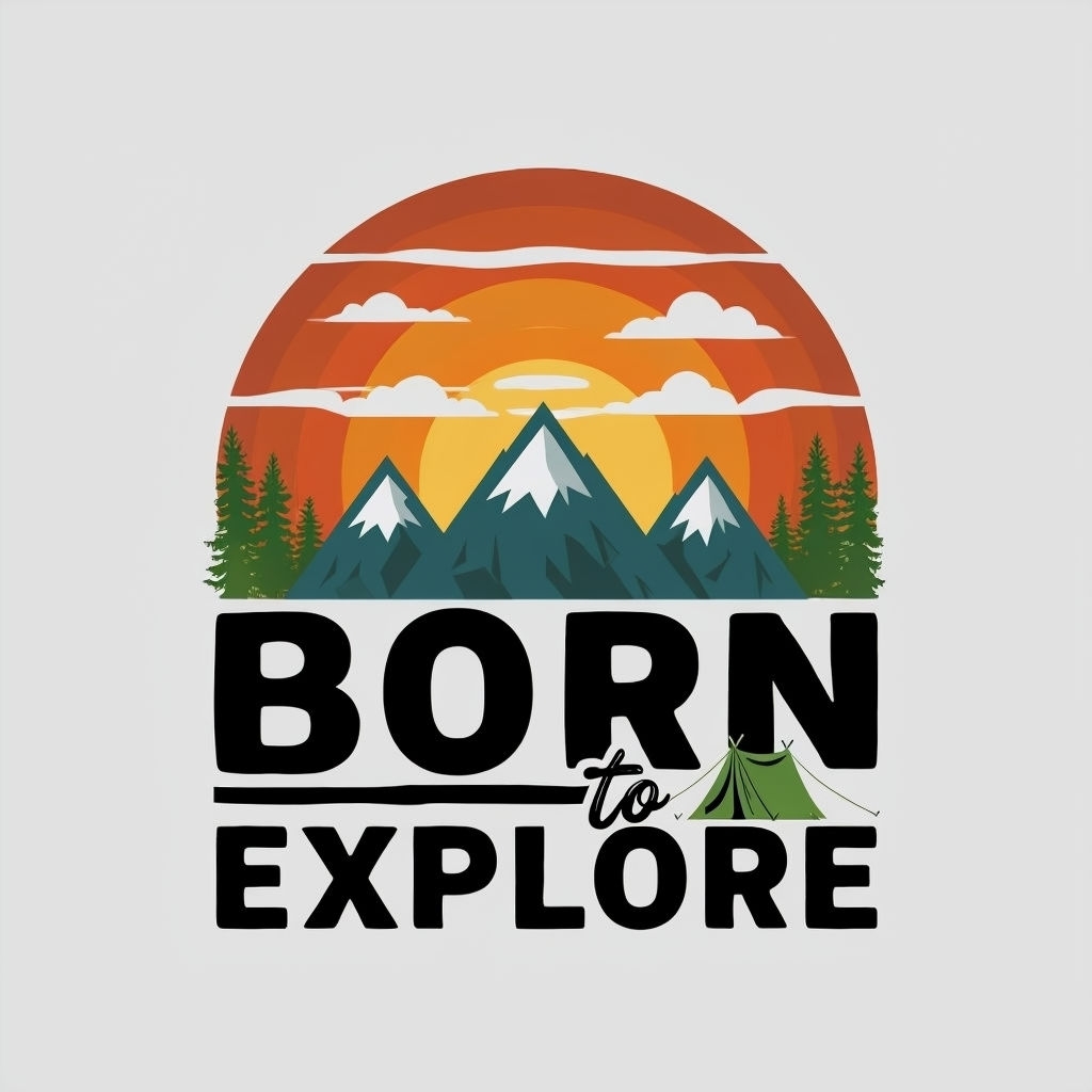 Born to Explore Adventure Graphic T-Shirt