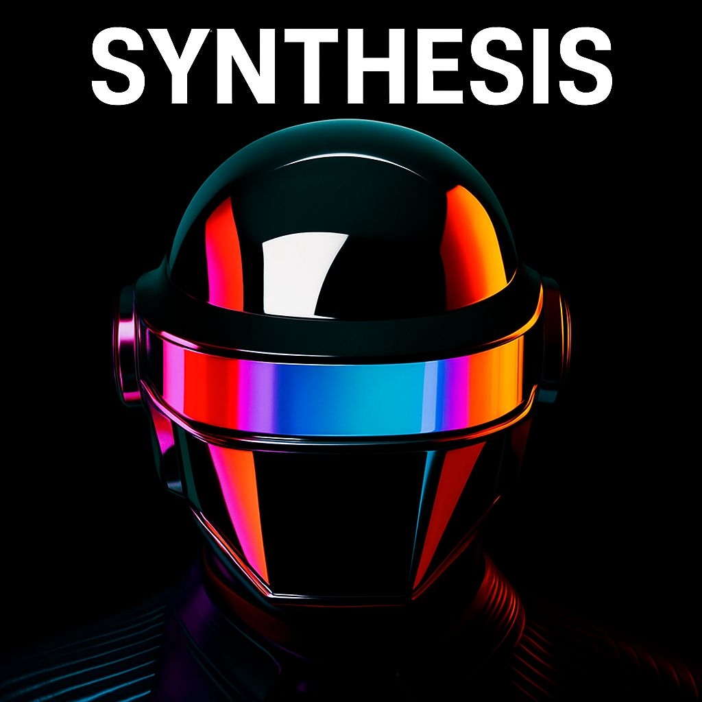 Futuristic Chrome Helmet with Neon Lighting Album Cover Artwork Spotify Album Cover