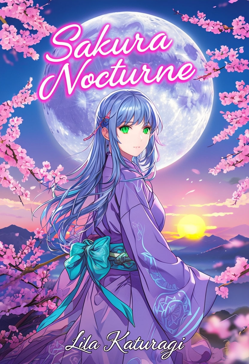 Sakura Nocturne Anime Cover Art with Cherry Blossoms EBook Cover