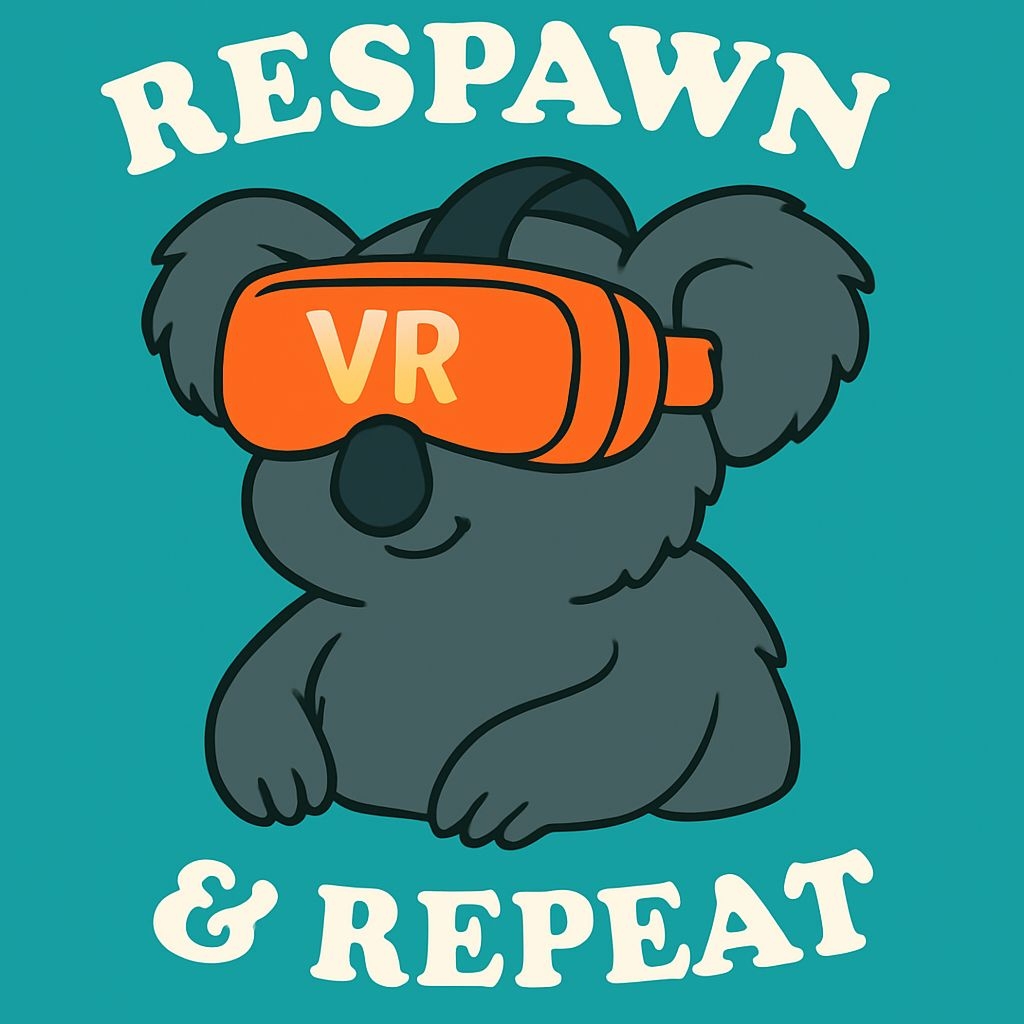 Cheerful Gray Koala with VR Headset and Playful Text T-Shirt