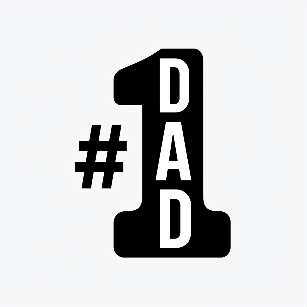 Bold Minimalist DAD #1 Design Mug