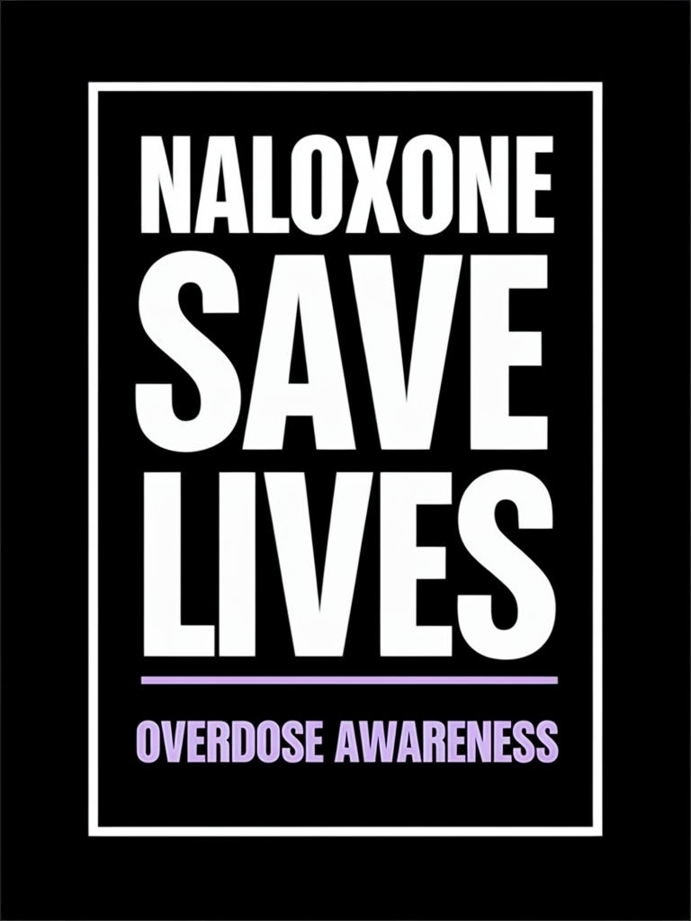 Naloxone Save Lives Urgent Awareness Minimalist Poster