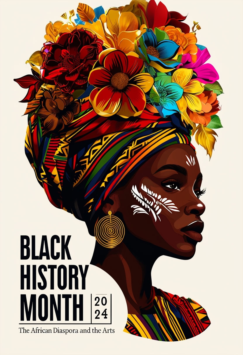 Celebrating Black History Month 2024 with Cultural Heritage Poster