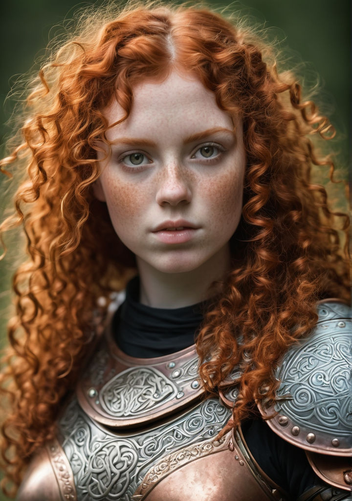 She is a young woman with curly red hair. The woman is kind.... by ...