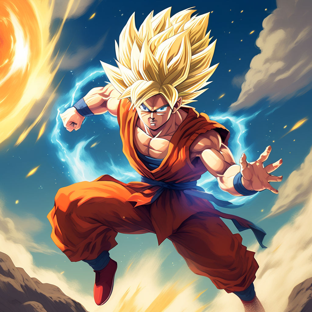 goku going Super sayian by Toasted_ Elmo - Playground