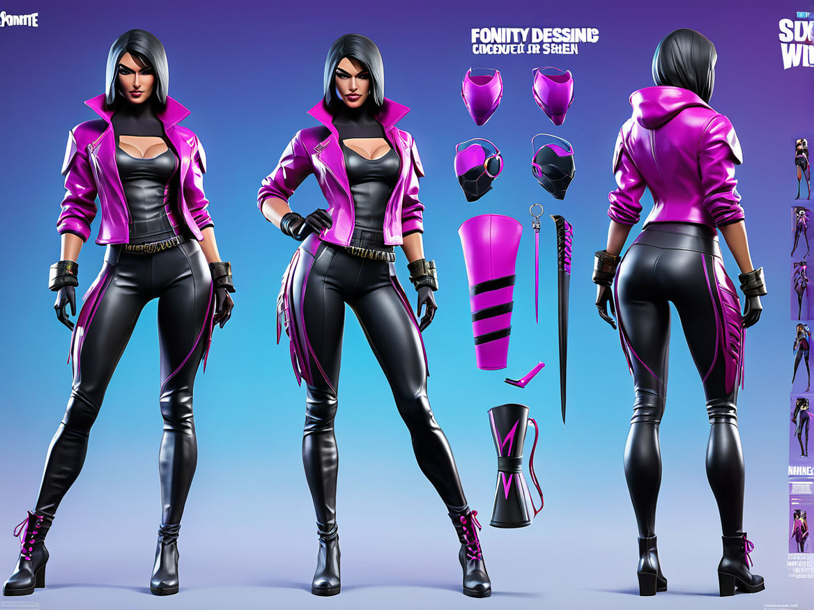 lady fortnite skin with big breasts