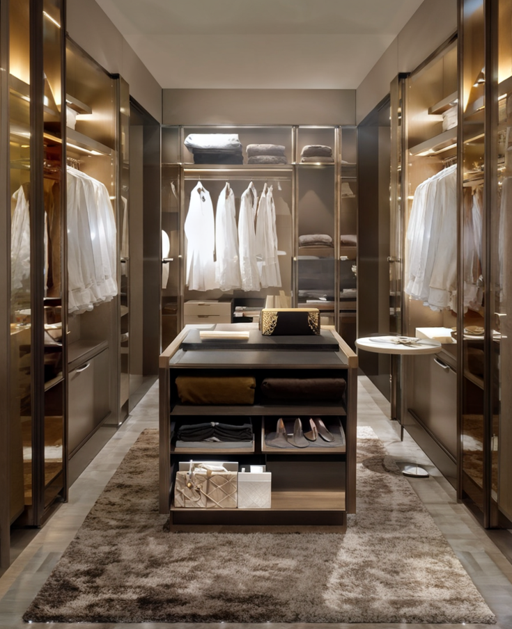 MODERN LUXURY WALK IN WARDROBE DESIGN CONCEPT by Dilsher Sandhu