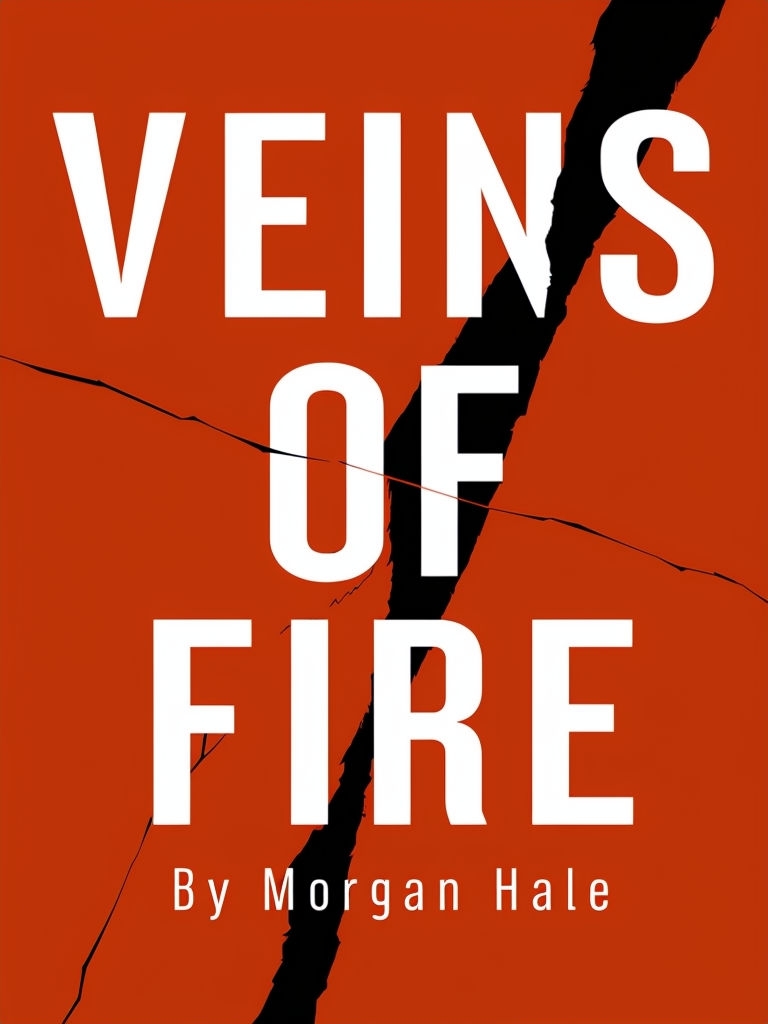 Veins of Fire Bold Minimalist EBook Cover Design
