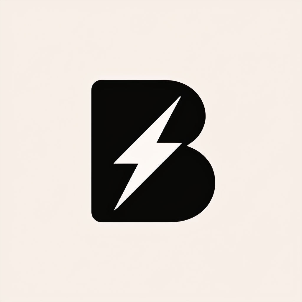 Bold Minimalist Black Letter B Logo Design for Hats