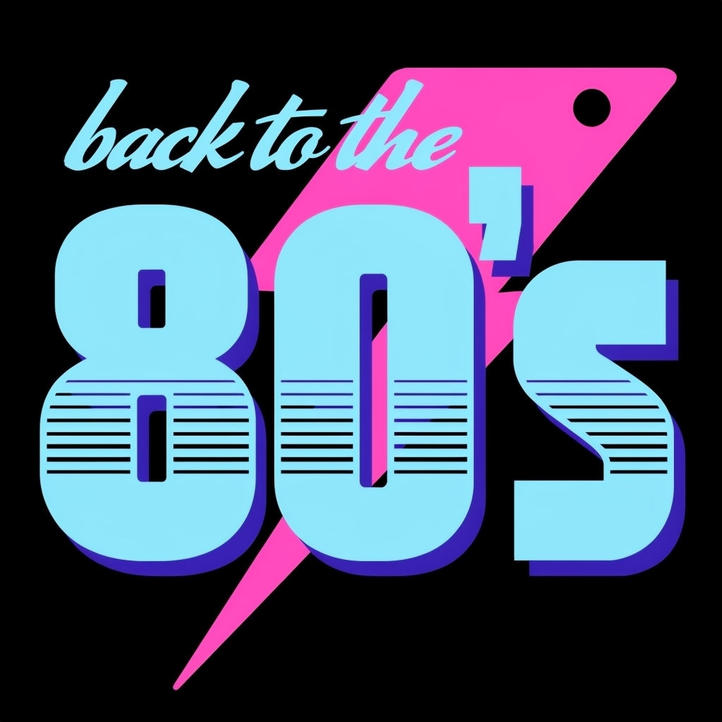 Back to the 80's Retro Neon Typography T-Shirt