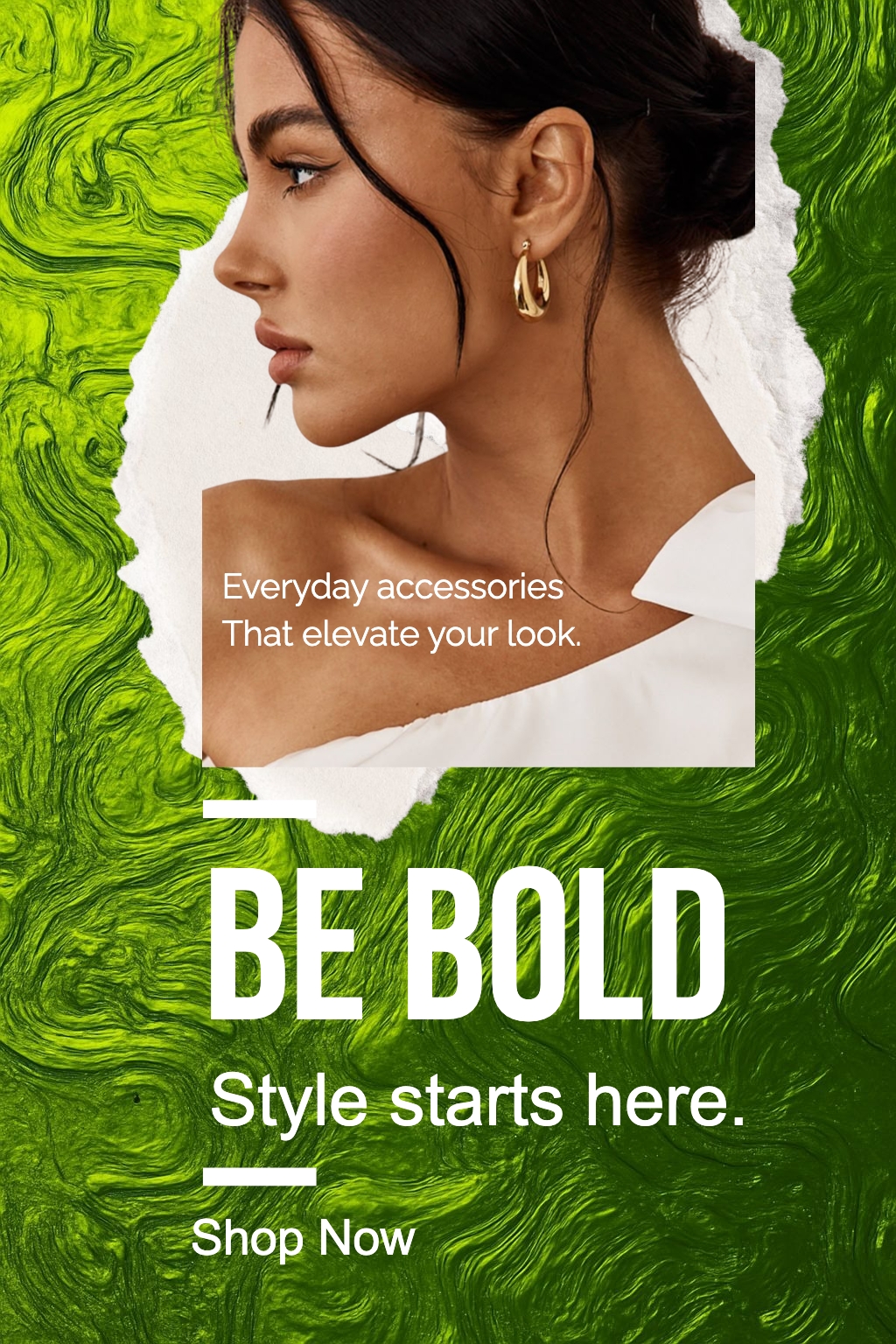 Bold Woman's Style Accessories Promotional Flyer Design