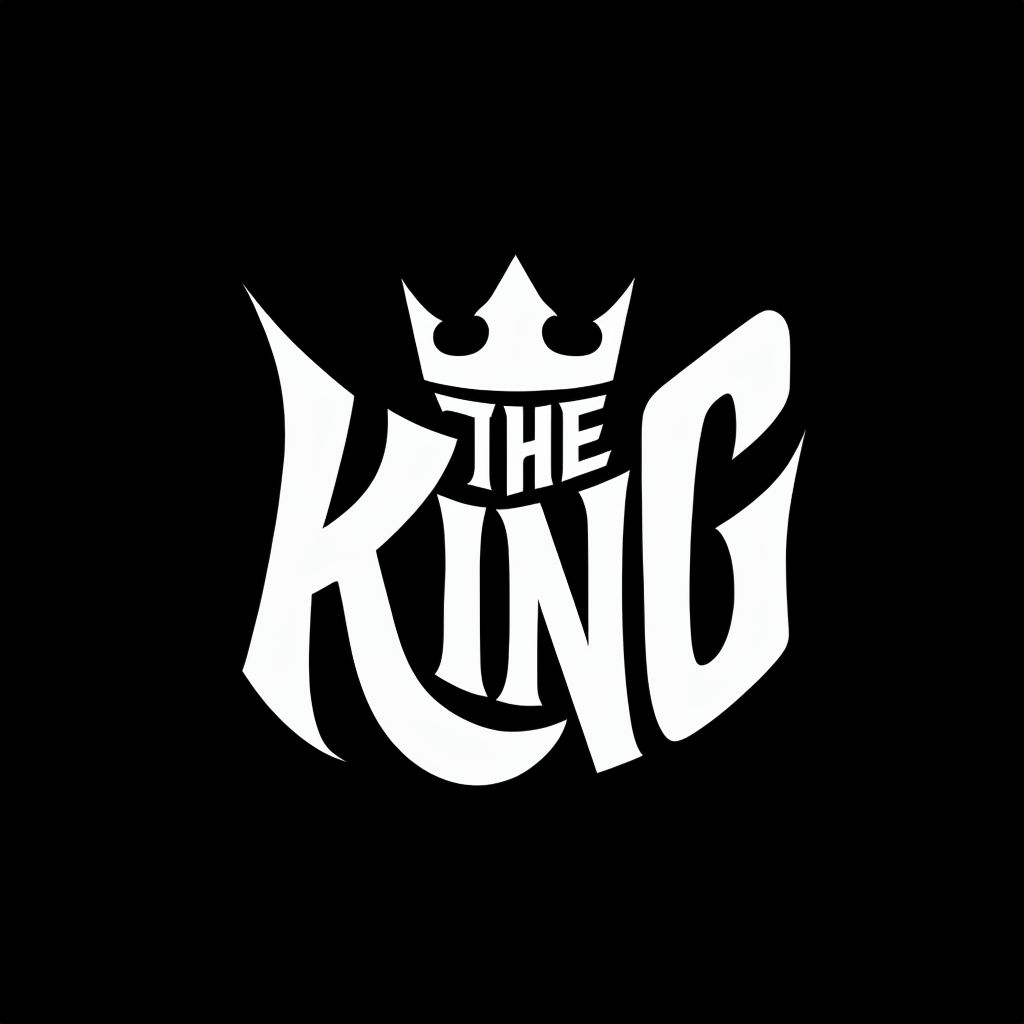 Modern Bold 'THE KING' Typography with Crown Design T-Shirt