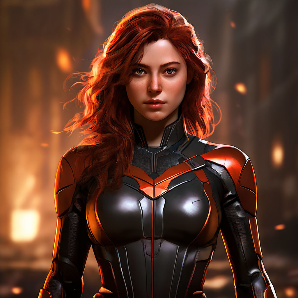 Concept art of Anna an original female super hero by J Hardy - Playground