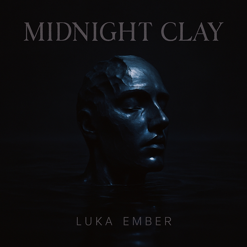 Surreal Midnight Clay Sculpture Art for Thoughtful Listening Spotify Album Cover