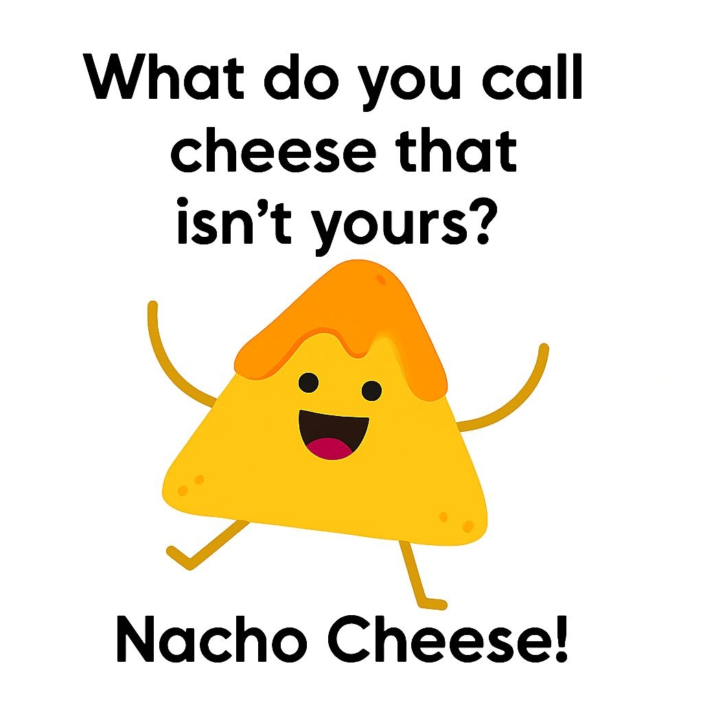 Cheerful Cartoon Nacho Cheese Chip Character Sticker
