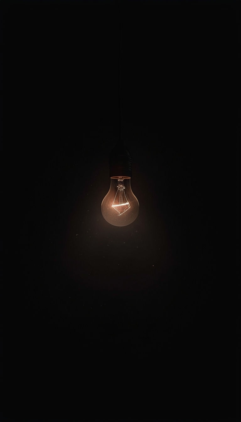 Vintage Amber Light Bulb Portrait for Phone Case Cover