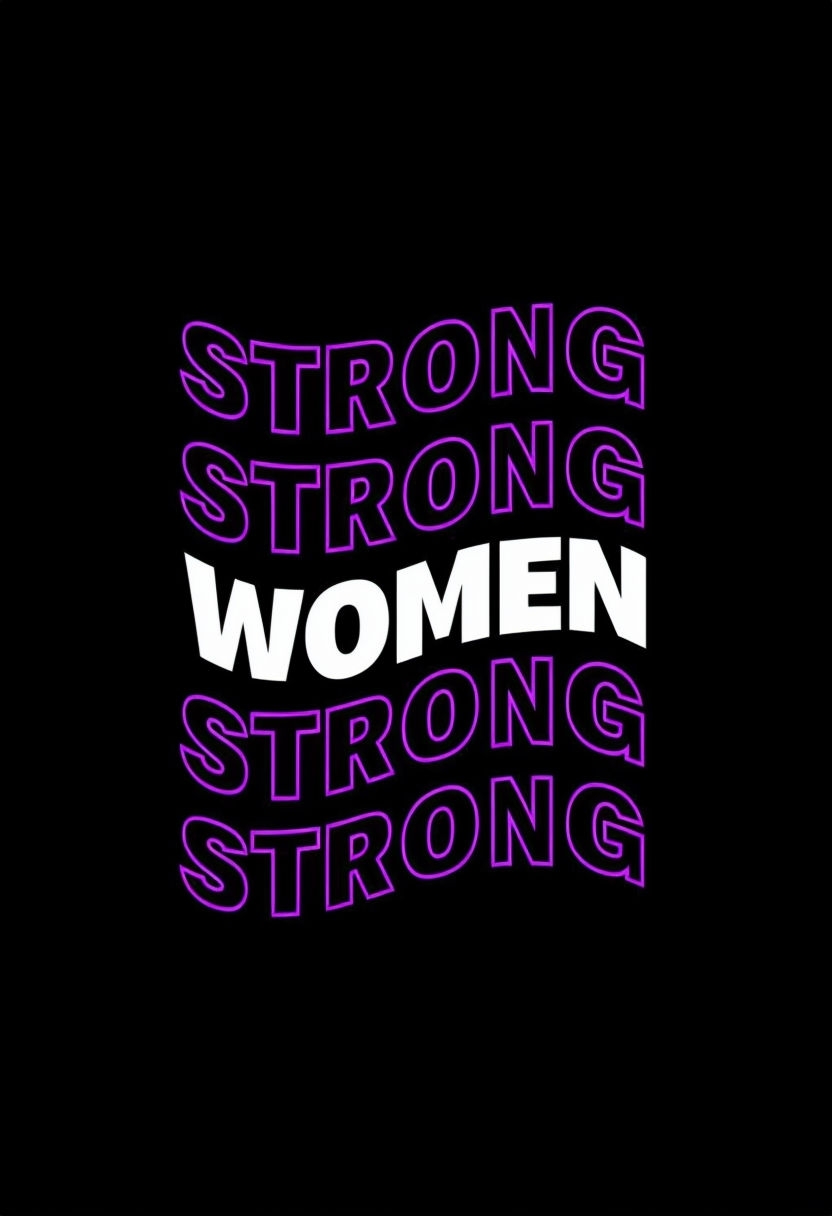 Empowering Women Strong Typography Art Poster