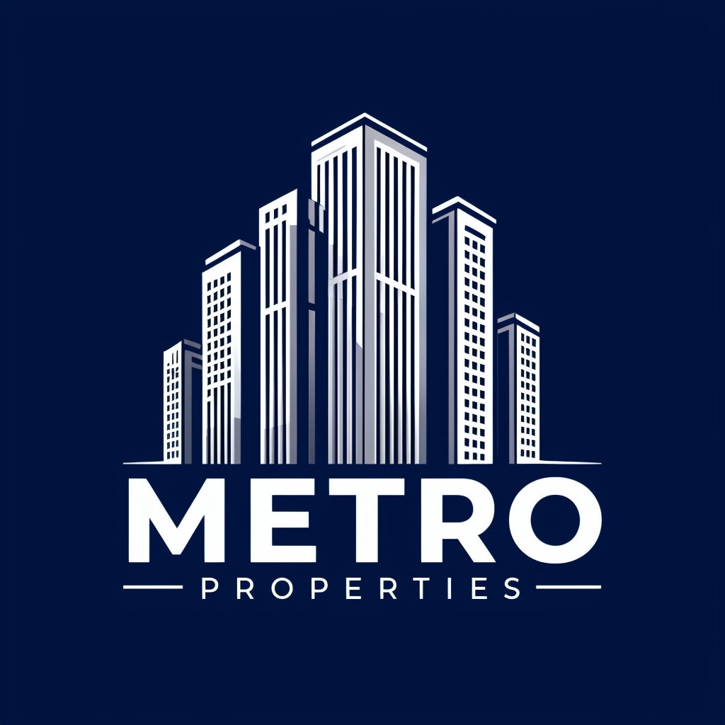 Modern Urban Skyline Metro Properties Logo