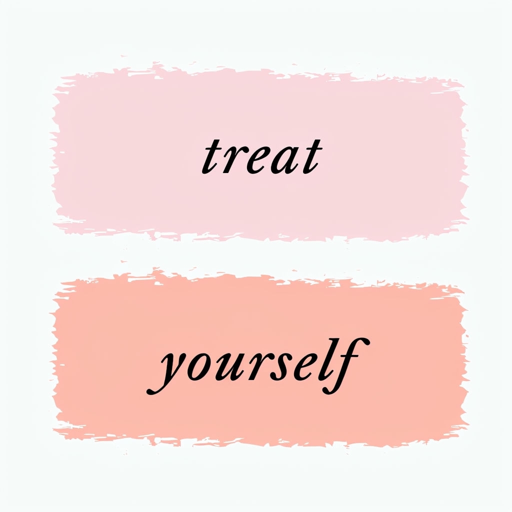 Treat Yourself Minimalist Graphic Design Social Media Post