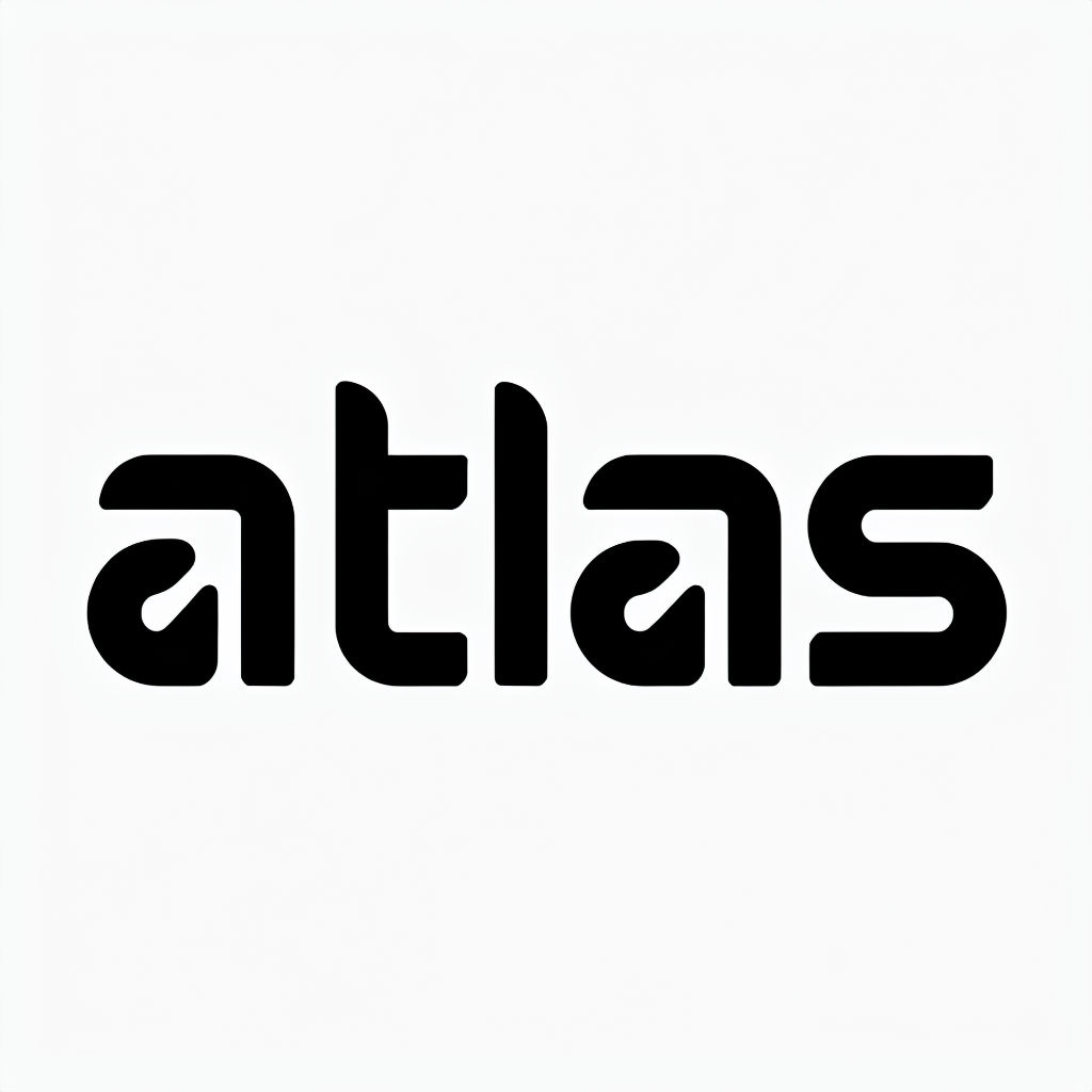 Minimalist Black Atlas Logo Design on White Background Logo