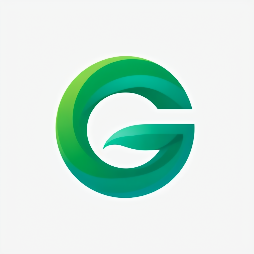 Green-Teal Gradient 'G' Logo Design