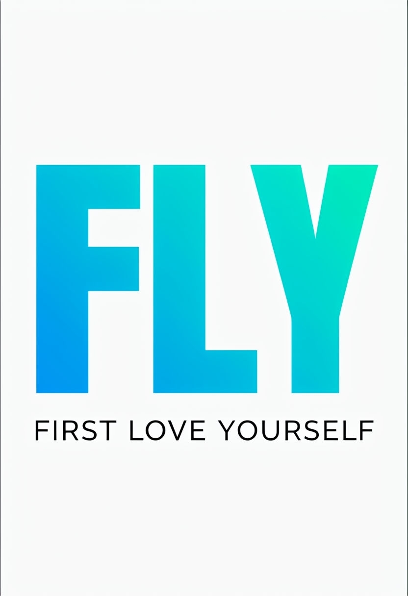 Motivational Minimalist FLY Typography Design Poster