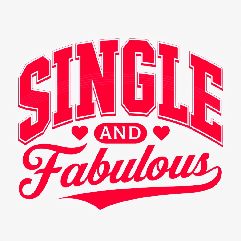 Bold Single and Fabulous Text Graphic T-Shirt
