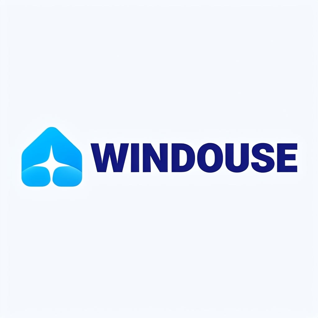 Modern Minimalist Windouse Logo Design with Dynamic Icon