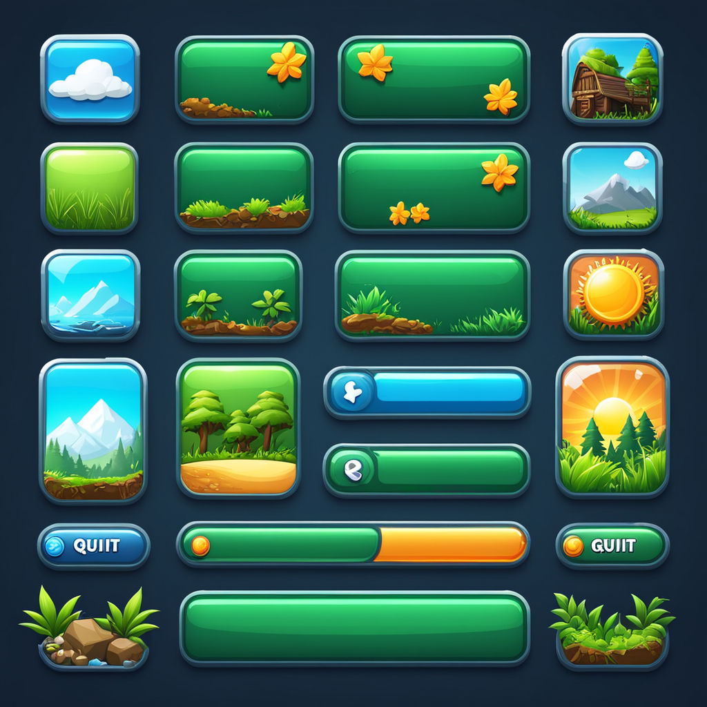 Game gui menu assets sprites widgets buttons quit resume nat... by ...