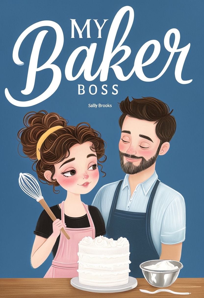 Whimsical 'My Baker Boss' Book Cover Illustration EBook Cover